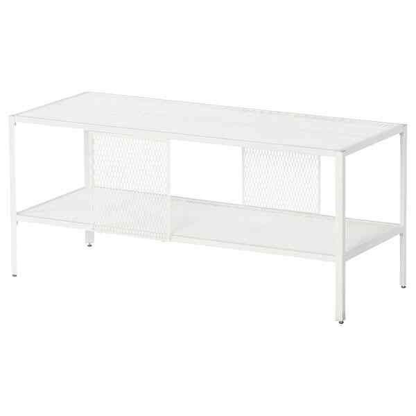 BAGGEBO, Meja tv, logam/putih, 90x35x40 cm