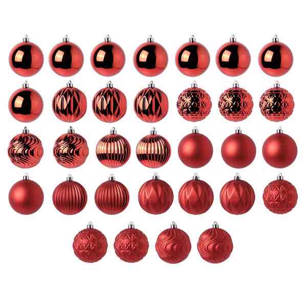 VINTERFINT, Dekorasi, bauble, kaca merah, 2 cm