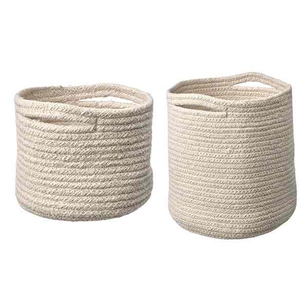 TJABBIG シャッビグバスケット ナチュラル 15x13 cm