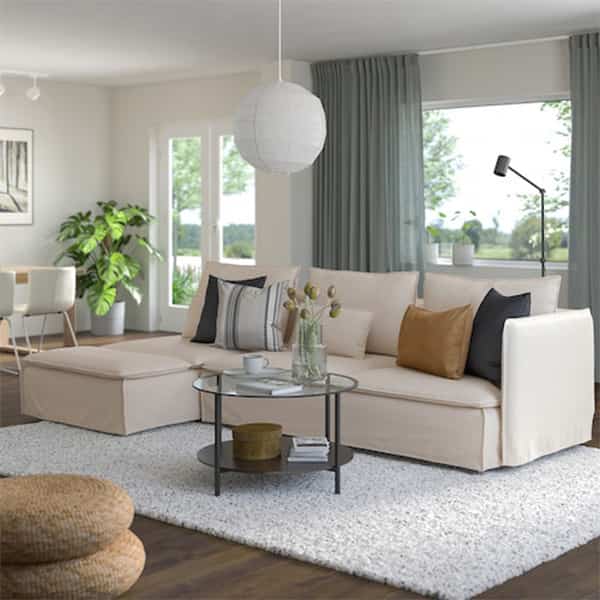 SÖDERHAMN ソーデルハムン 4人掛けソファ 寝椅子付き［8色］