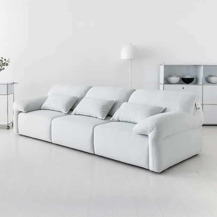 ニスコ 4人掛け 電動スライド ファブリックソファ B2281［2色］