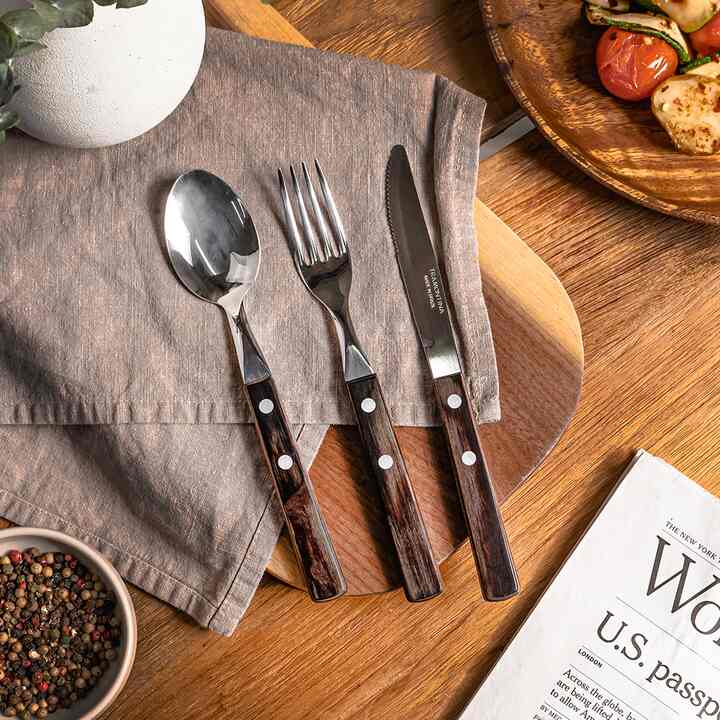 ポリウッド カトラリーテーブル 3点セット［2色］