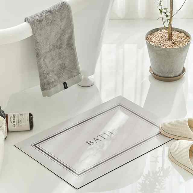 洗って使える珪藻土バスマット［2色］