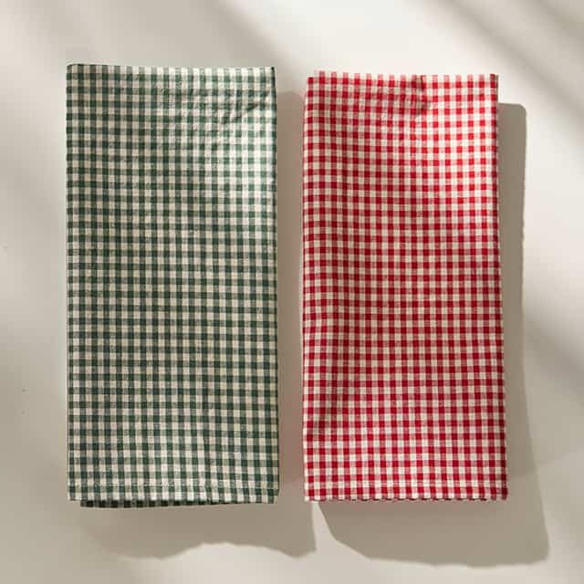 プチレタリング刺繍 キッチンクロス［2色］