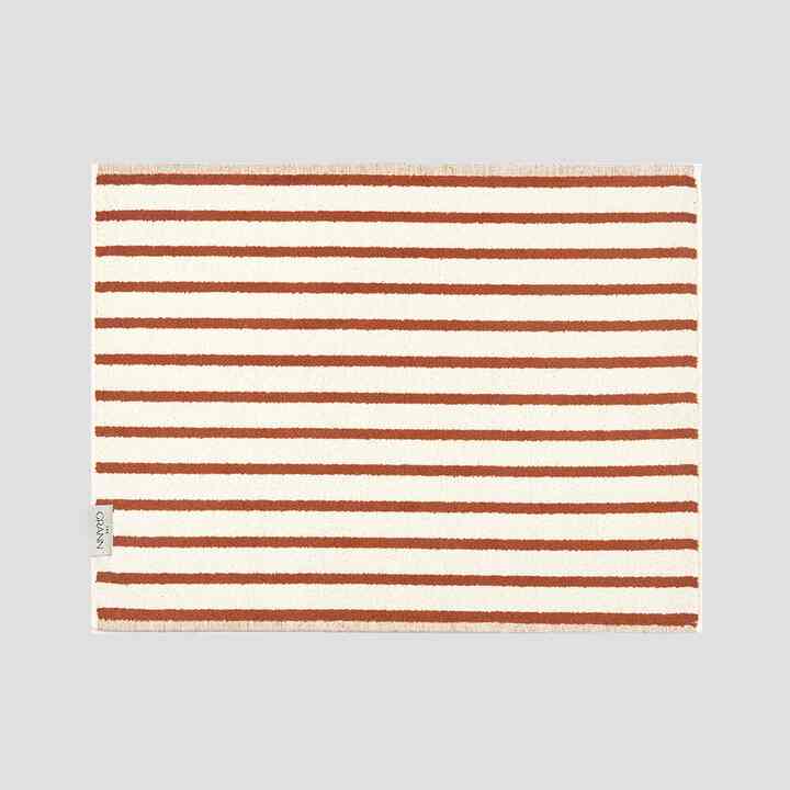 バスマット 1枚 アーモンド ストライプ