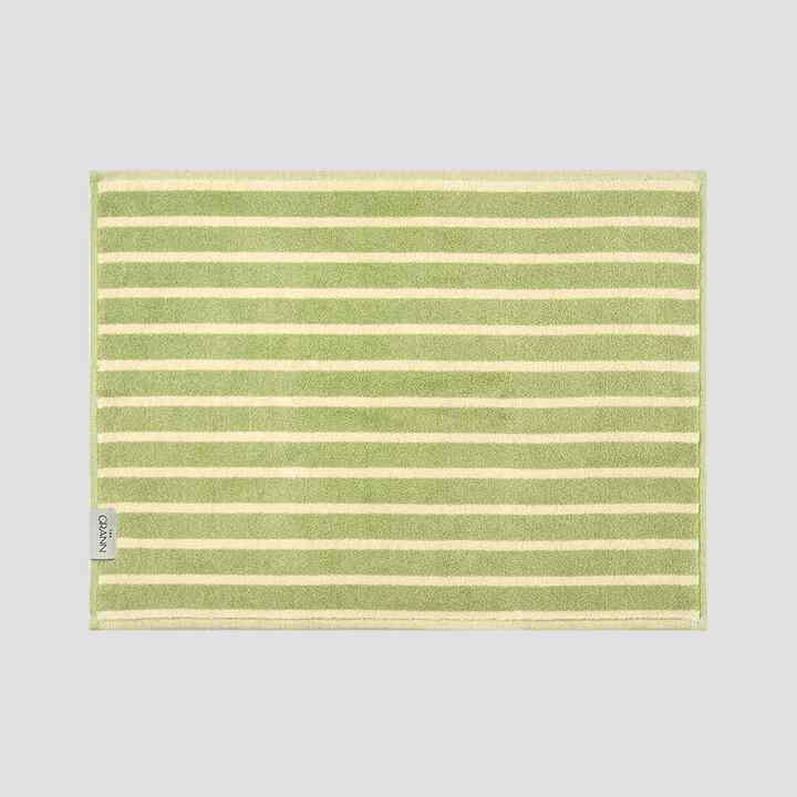 バスマット 1枚 フロスティ グリーン ストライプ