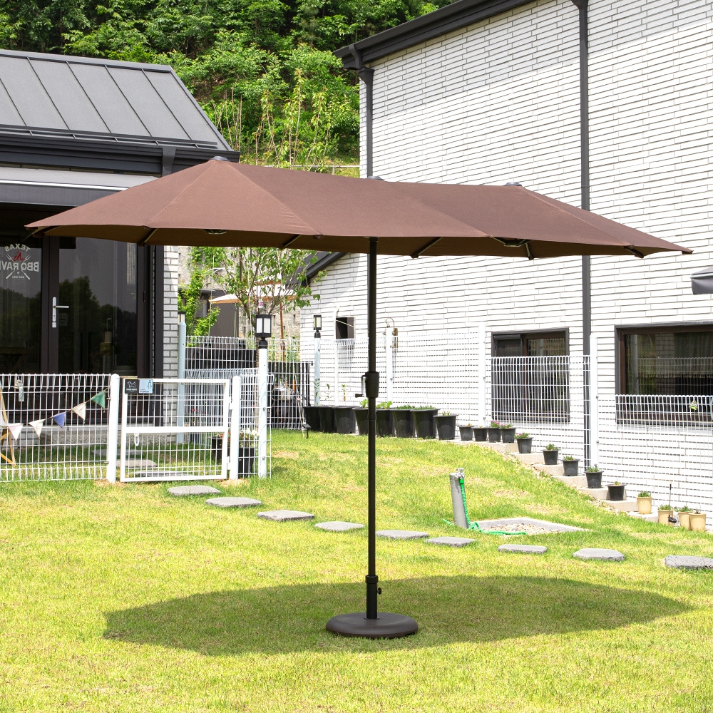 마켓 더블 파라솔 4000X2000 썬베이스 25KG 세트 가격 비교 위드퍼니처 마켓 더블 파라솔 4000X2000 썬베이스 25KG 세트