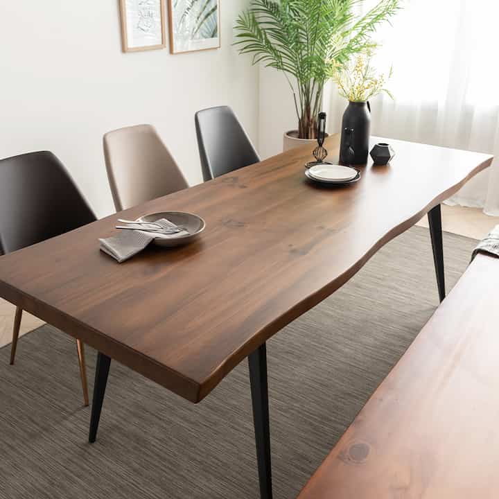 Wooden Slab Dining Table
