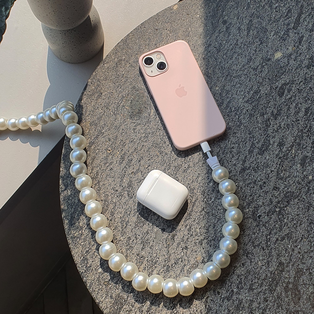 （正規互換）IPhone 真珠 ケーブル ビーズ 携帯電話充電器ケーブルアクセサリー