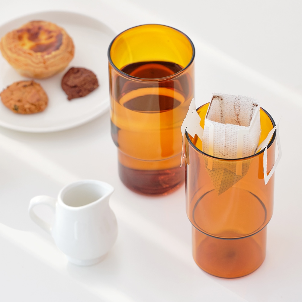 리본제이 1+1 플로라 내열 유리컵 하이볼 480ml (2 color)
