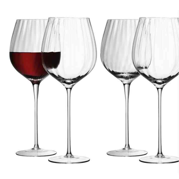 Aurelia ハンドメイド レッドワイングラス 660ml 4点セット