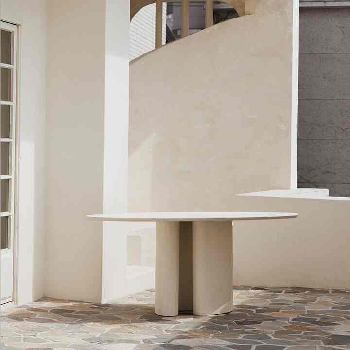 Ascale セラミックダイニングテーブル 150cm［2色］