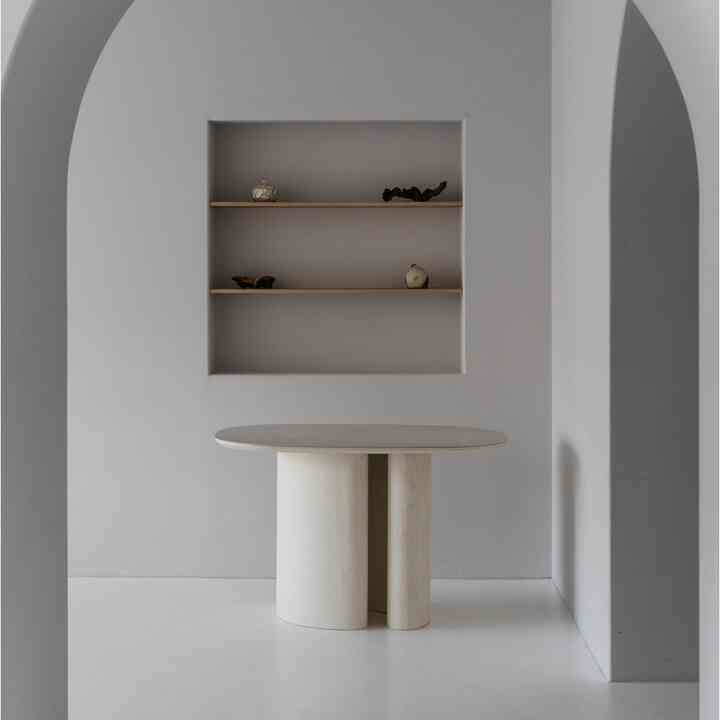 Ascale porcelain ダイニングテーブル 120cm