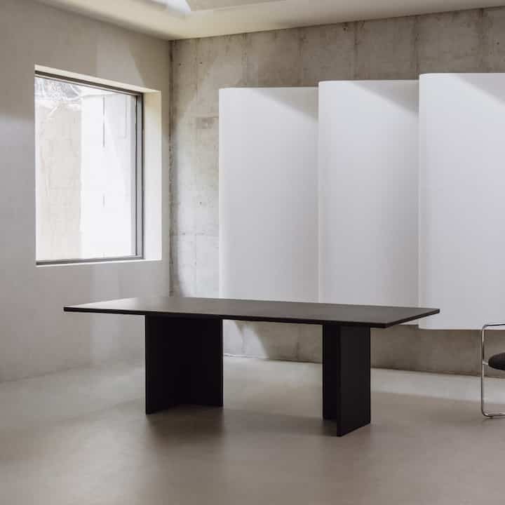 P56 ブラック セラミックダイニングテーブル［6サイズ］