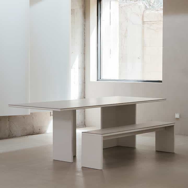 P56 ホワイト スペイン セラミックテーブル［6サイズ］