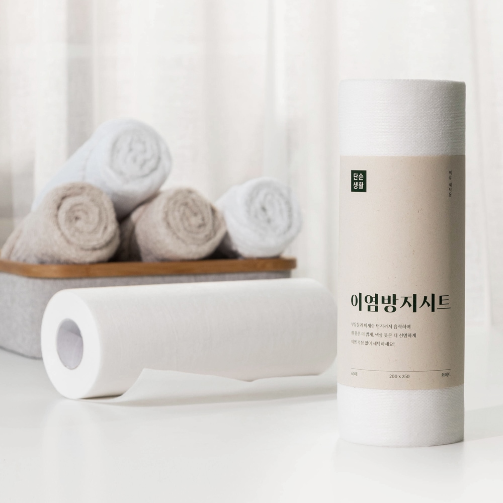 단순 이염 방지 시트 60매 롤타입 가격 비교 단순생활 단순 이염 방지 시트 60매 롤타입