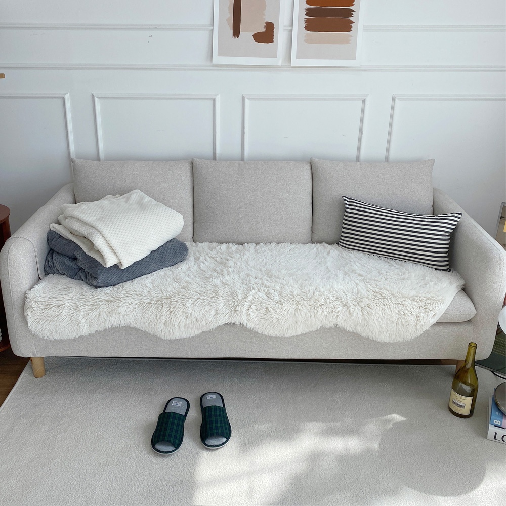 한스갤러리 헤일리 극세사 쇼파패드 인조양털 매트 방석 쇼파커버_2colors 3sizes - 최저가 24,120원