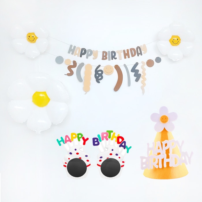 오늘의집 펠트가랜드 데이지풍선 생일포토존 만들기