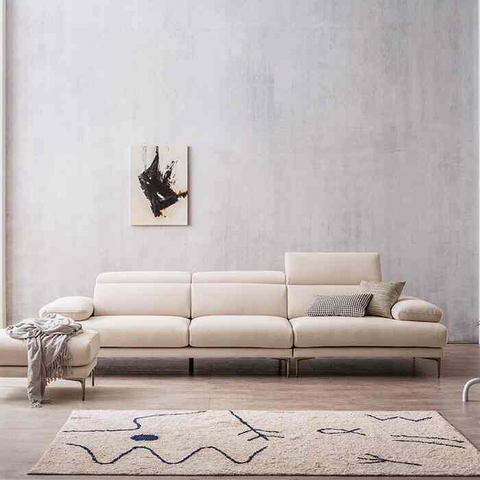 Cher 4人掛けファブリックソファ［8色］