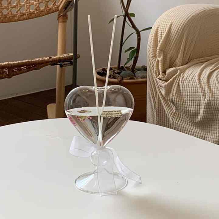 ハート ガラス 多用途容器 ディフューザー 150ml