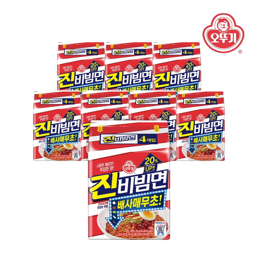 오뚜기 진비빔면 배사매무초 멀티팩 4입*8개