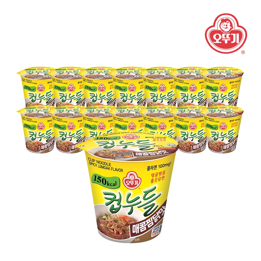 오뚜기 컵누들 매콤찜닭맛 컵 45.5g*15개