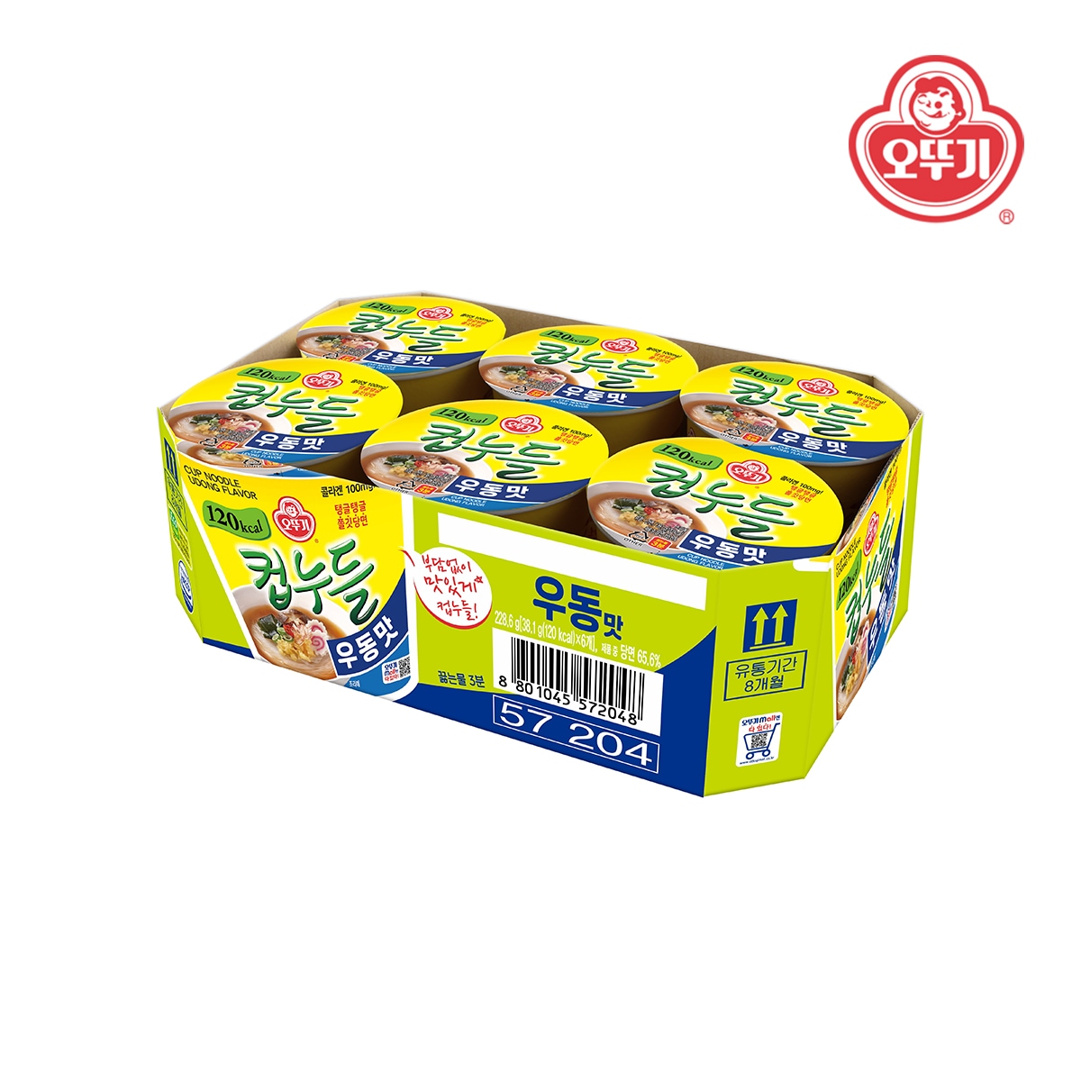 오뚜기 컵누들 우동맛 컵 38.1g*6개(1박스)