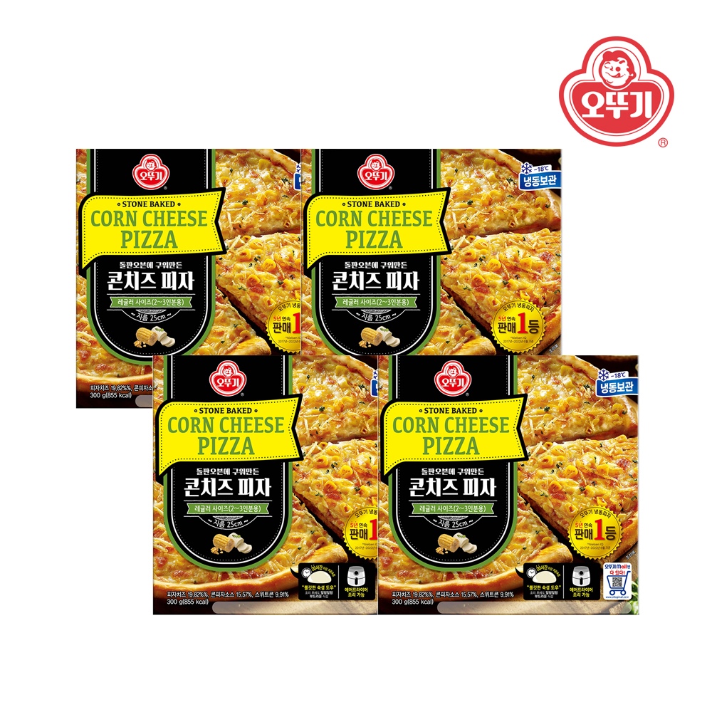 오뚜기 콘치즈 피자 300g*4개