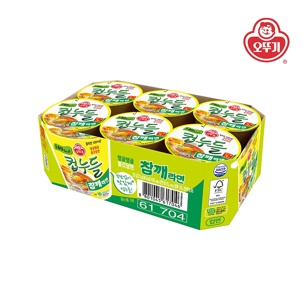 오뚜기 컵누들 참깨라면 컵 (37.5g*6)