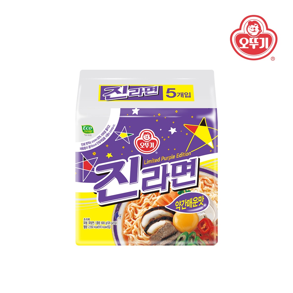 진라면 약간매운맛 120g*5봉 가격 추이 오뚜기 진라면 약간매운맛 120g*5봉 - 최저가 5,500원