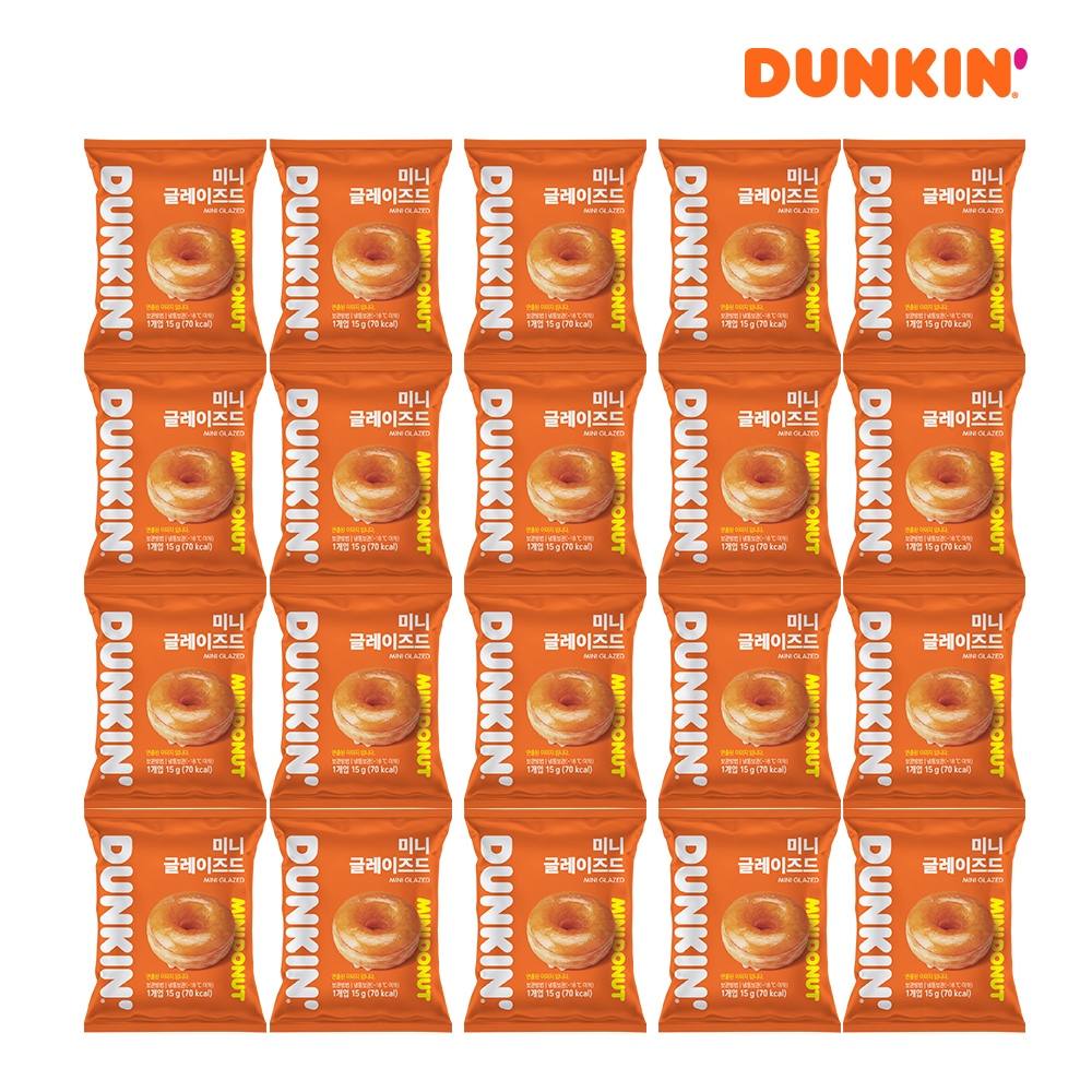 DUNKIN 미니 글레이즈드 도넛 15g x 20개(개별포장) 가격 추이 던킨 DUNKIN 미니 글레이즈드 도넛 15g x 20개(개별포장) - 최저가 21,500원