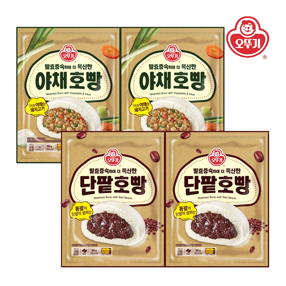 발효증숙 야채호빵/단팥호빵 360g*4개 2종 택1 가격 추이 오뚜기 발효증숙 야채호빵/단팥호빵 360g*4개 2종 택1 - 최저가 22,192원