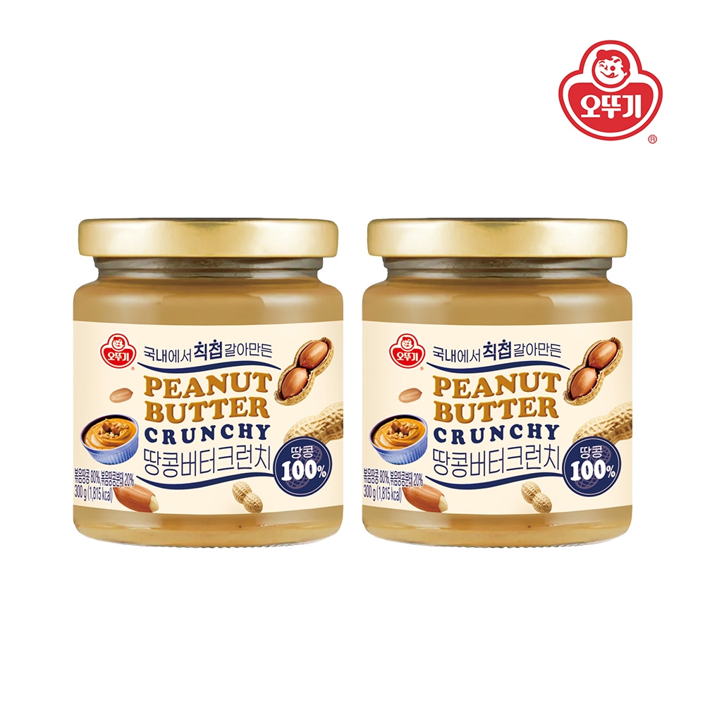 오뚜기 땅콩버터 크런치 300g*2개
