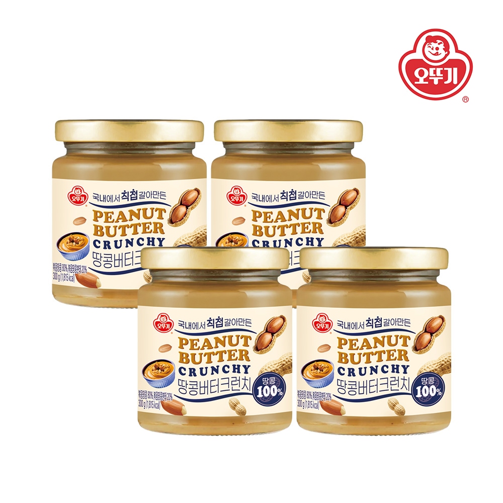오뚜기 땅콩버터 크런치 300g*4개