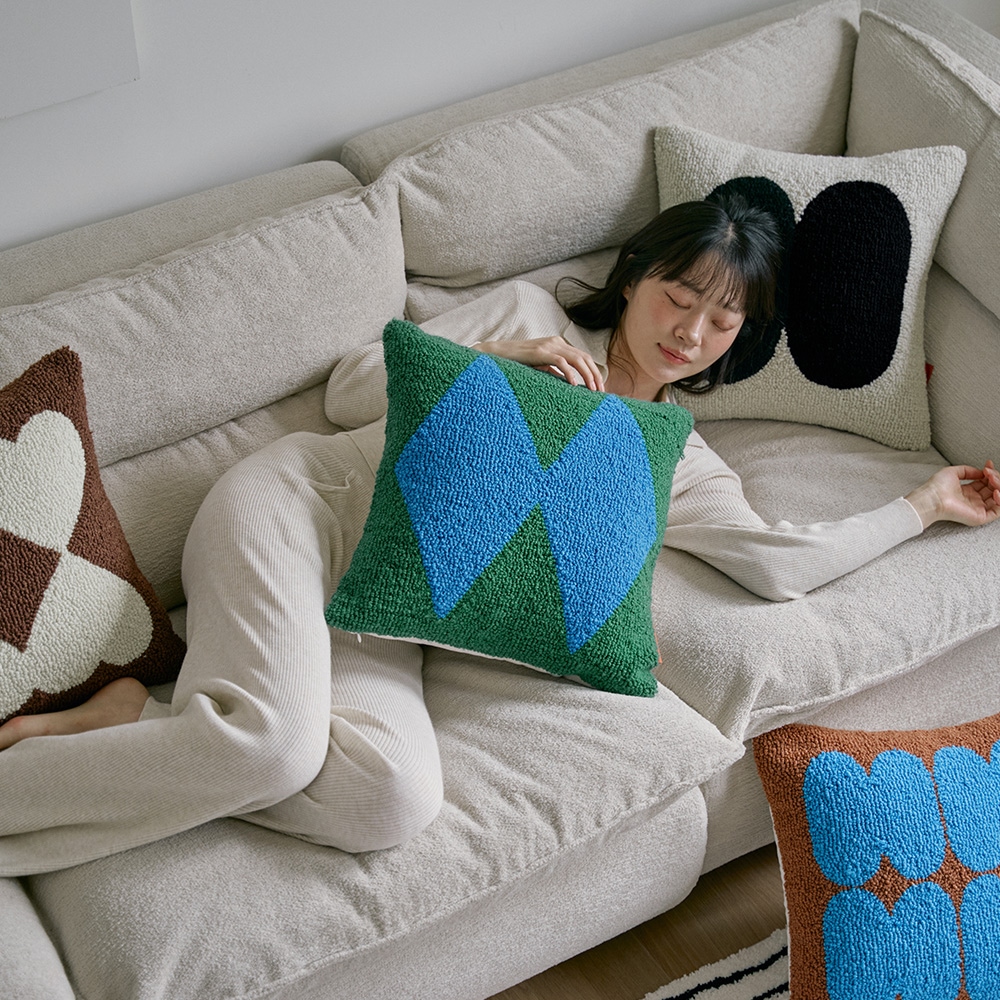보웰 BWTZ 몽글몽글 양털 뽀글이 쿠션커버 45x45 4종