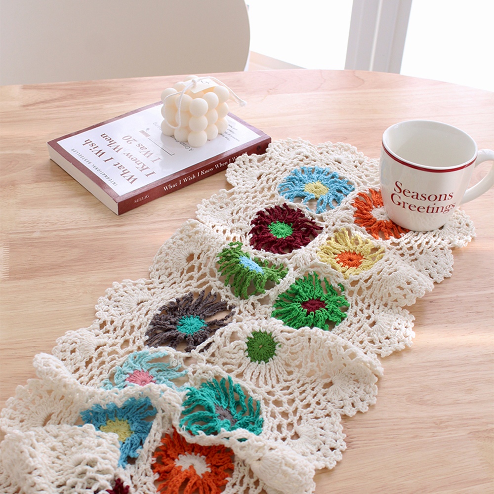 꾸미까 인디아 플라워 크로쉐 테이블러너 (2size)