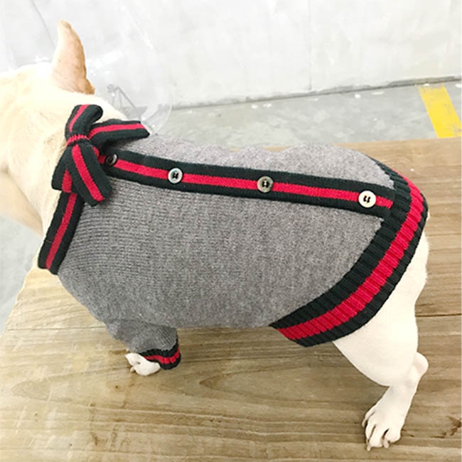 당감샵 강아지 고양이 리본 가디건