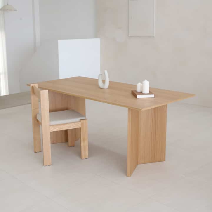 JACOB OAK 四角 ウッド ダイニングテーブル［2種・3サイズ］