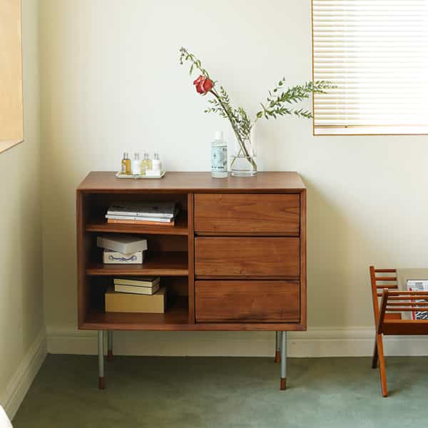 Anderson ウッド3段チェスト 800