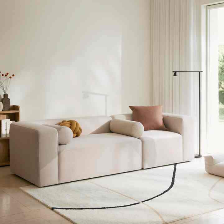 MOVE 3人 ファブリックソファ［2色］