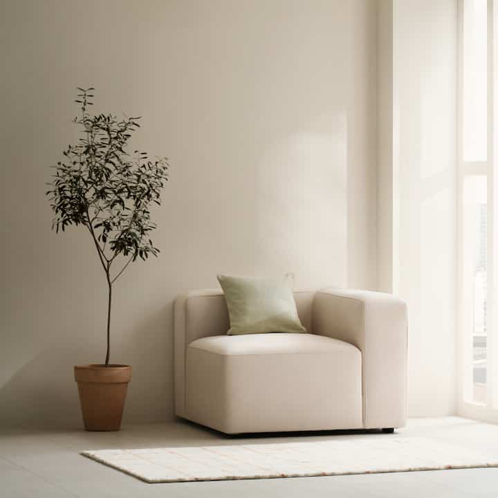 MOVE 1人掛けソファ ファブリック［2色］