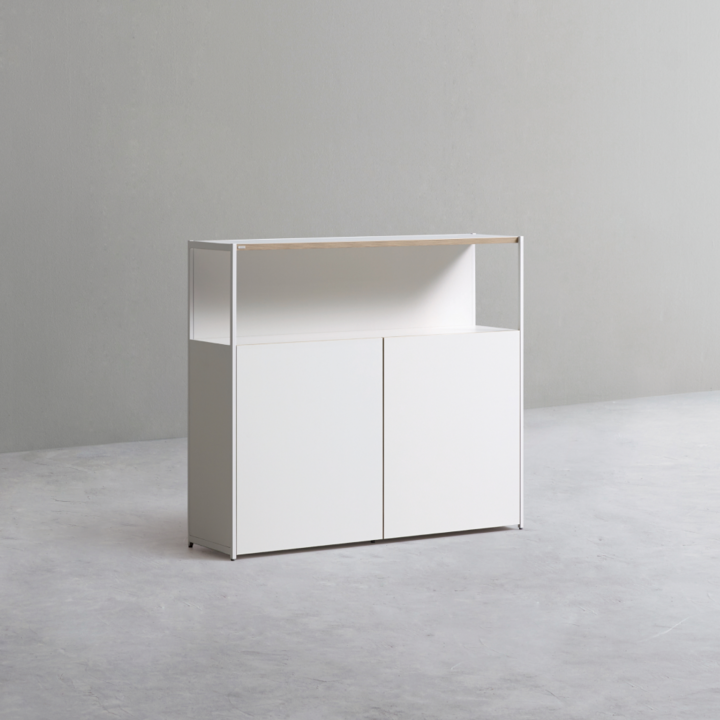 スチール 3段 キャビネット (ドアタイプ) DSAC123S