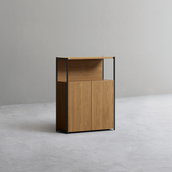 3段 スチール キャビネット (ドアタイプ) 80cm DSAC083S