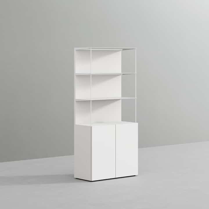 幅800 5段 スチール棚（2段扉付き）DSCDA0805H