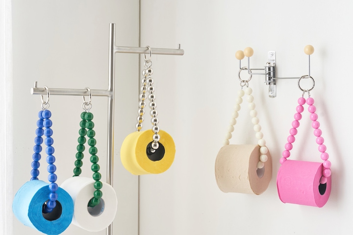 비즈 두루마리 휴지걸이 홀더 케이스 감성캠핑 휴지걸이 집들이선물