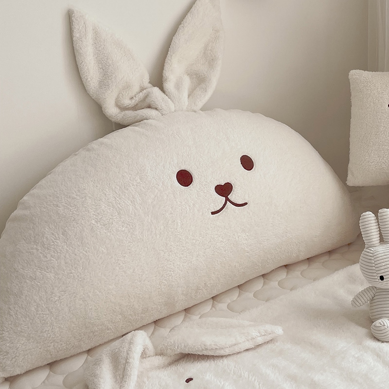 포몽드  아기 침대 헤드쿠션 보아퍼 반달 등쿠션 솜포함