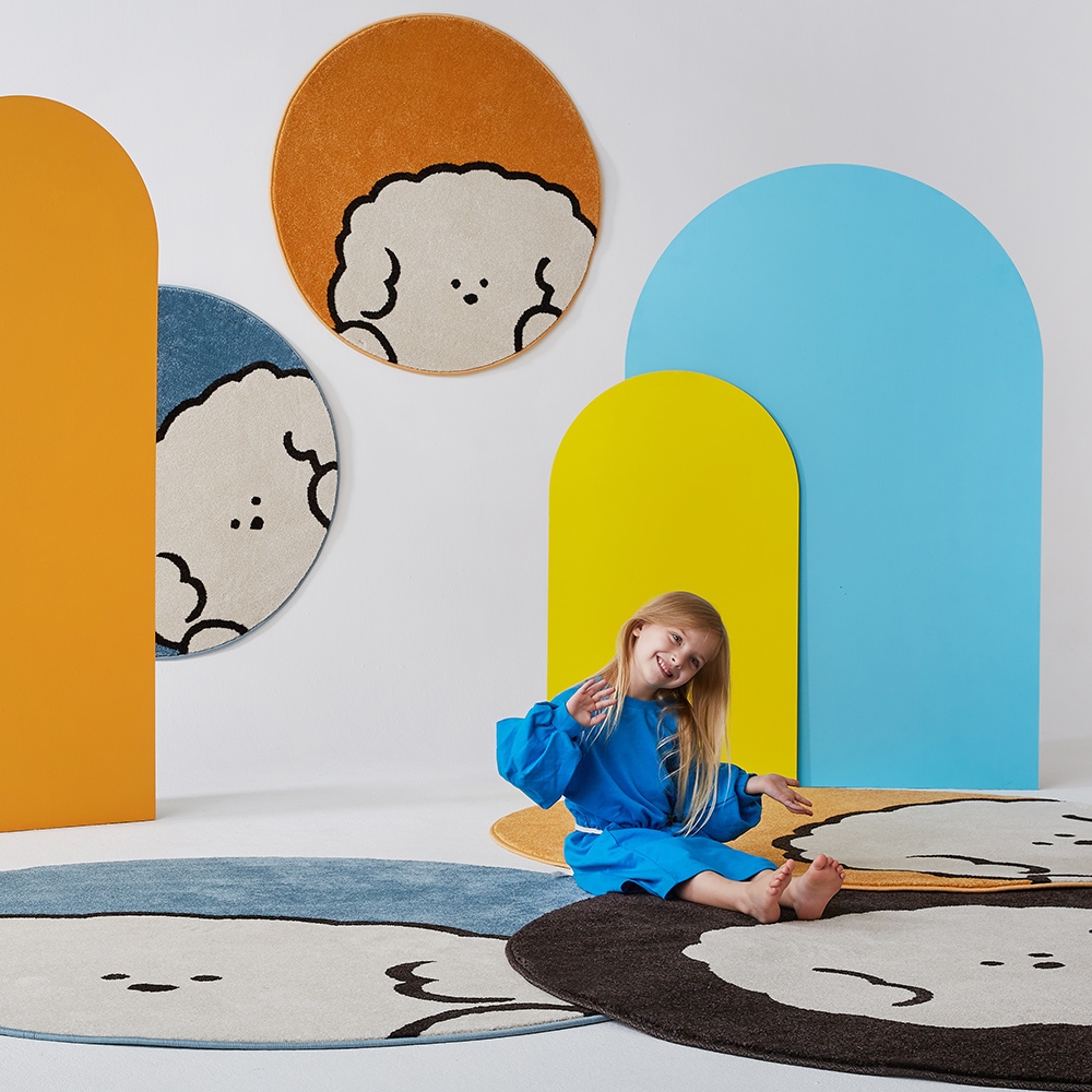 Nobleza Spain Fuchon Round Rug for kids 2size 3colors