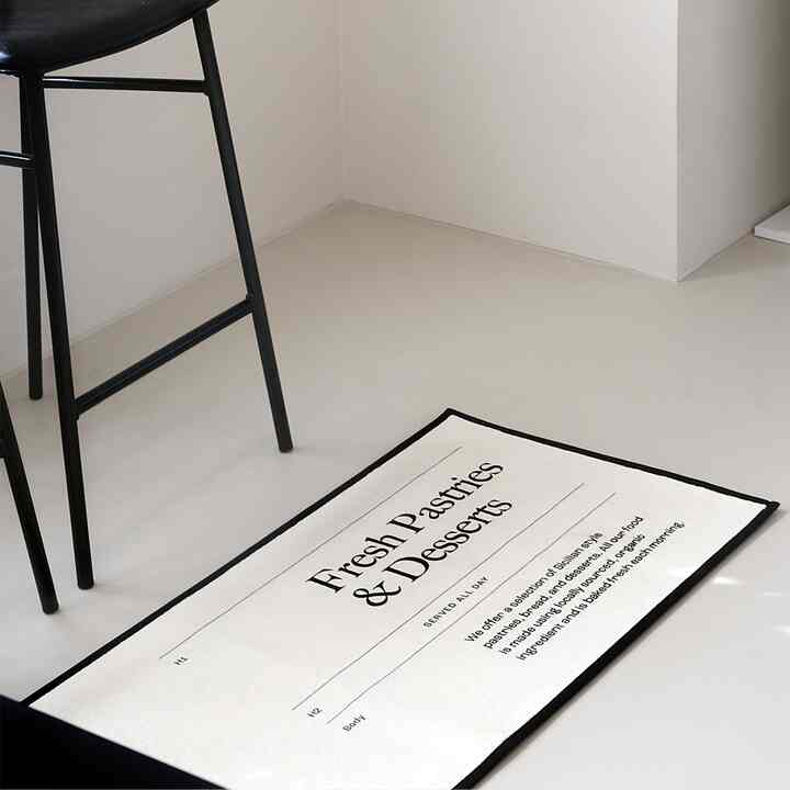 すべすべミニマルキッチンマット 