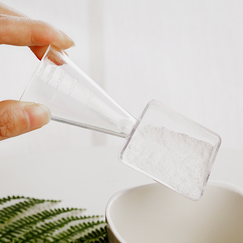 간단상점 모델링 팩 분말 물 계량스푼 계량컵 25ml