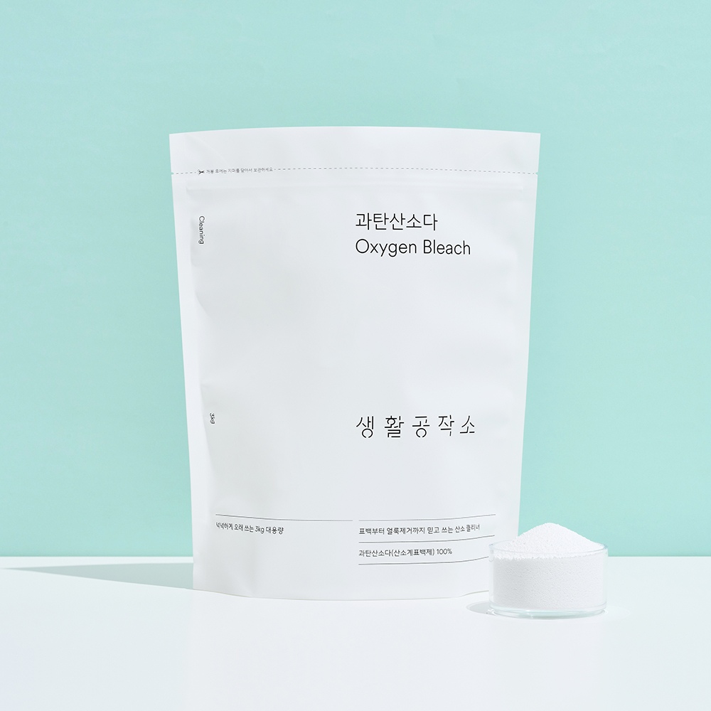 생활공작소 찌든때부터 얼룩까지 지퍼백 과탄산소다 3Kg(+계량스푼 증정)